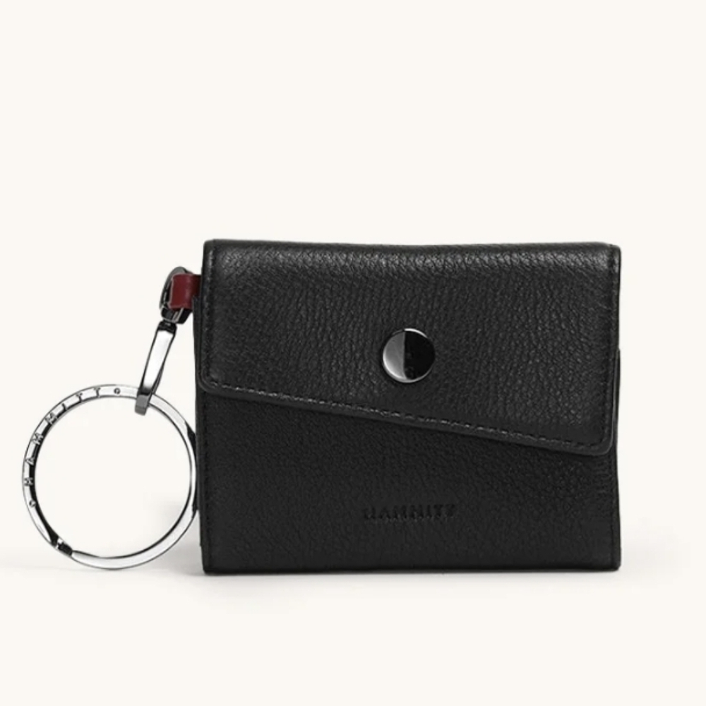 NWT Hammitt Black Leather Wallet New With Box